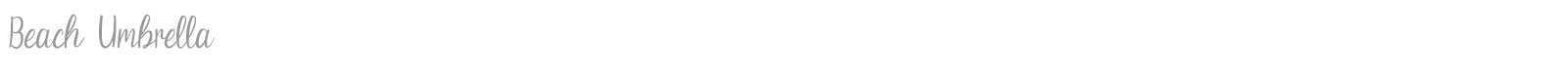Beach Umbrella font preview